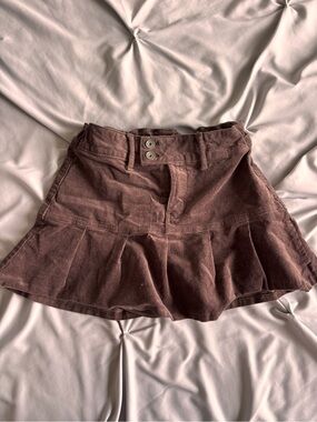 The Children’s Place Corduroy Brown Ruffle Mini Skort Size 14 Girls (Fits 10/12)